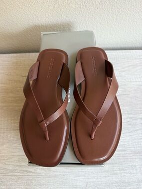 Everlane Leather Flip Flop in “Rum”/Brown Size 5.5